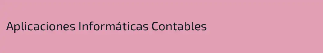Aplicaciones Informáticas Contables